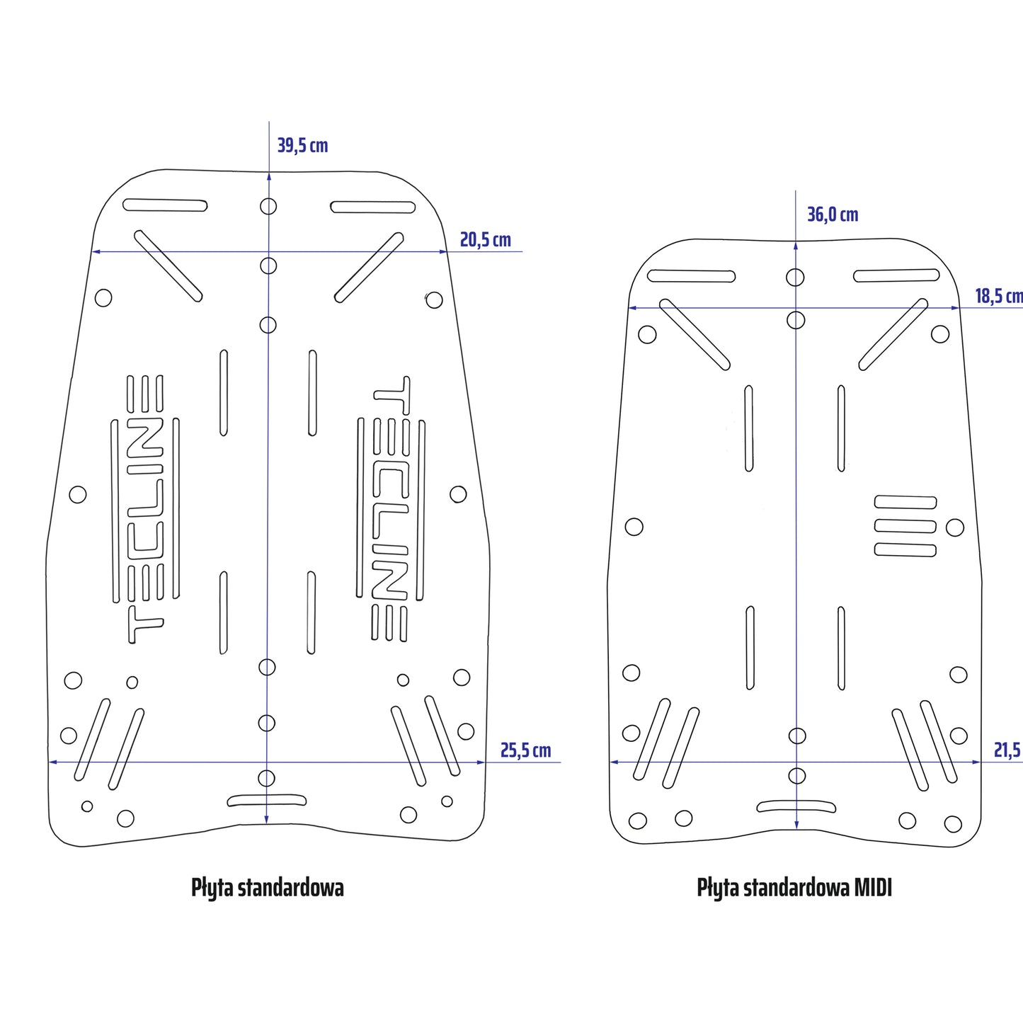 Piastra MIDI in Alluminio 3 mm (Peso 0,60 kg) Tecline