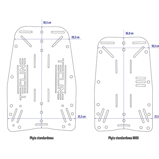 Piastra MIDI in Alluminio 3 mm (Peso 0,60 kg) Tecline