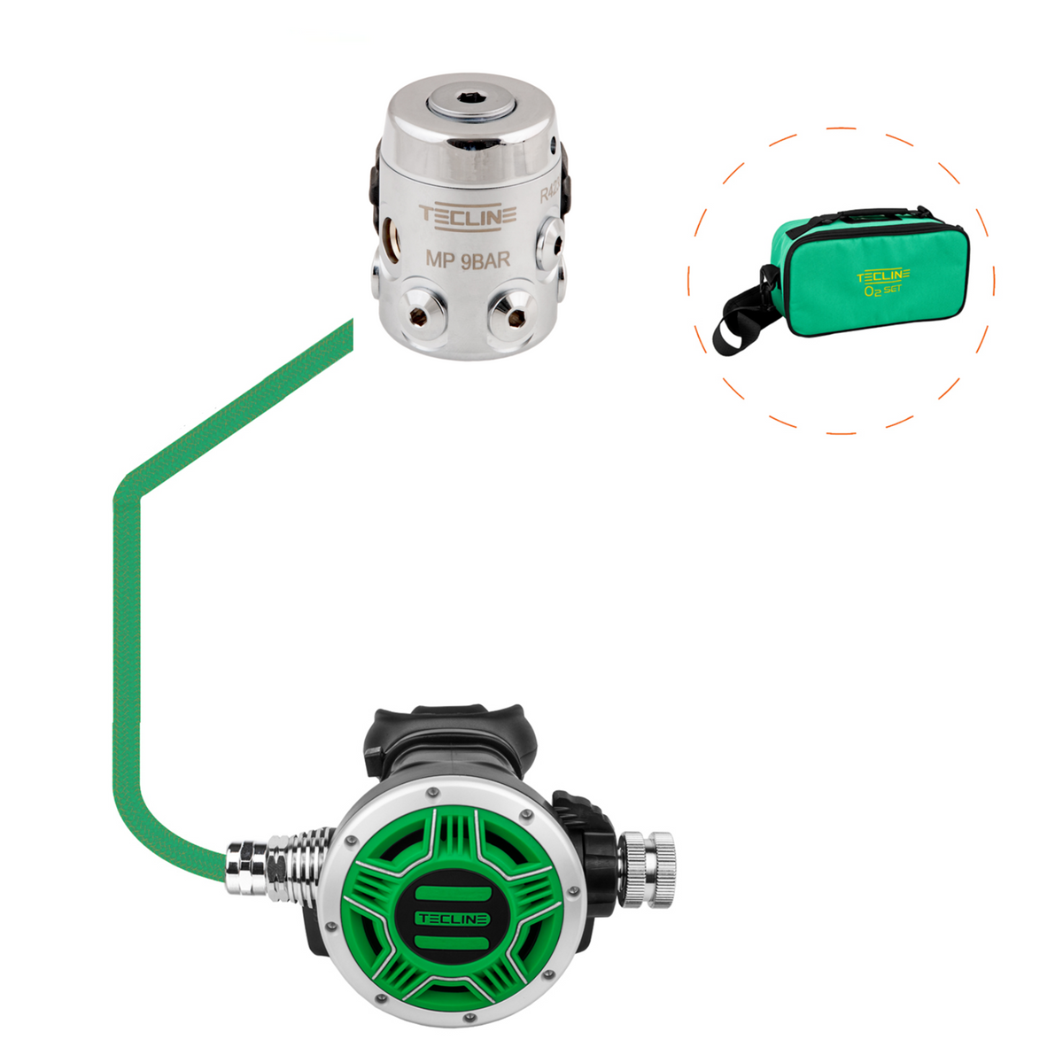 R4WW TEC1 100% O2 Set - DIN 26x2 Oxygen clean