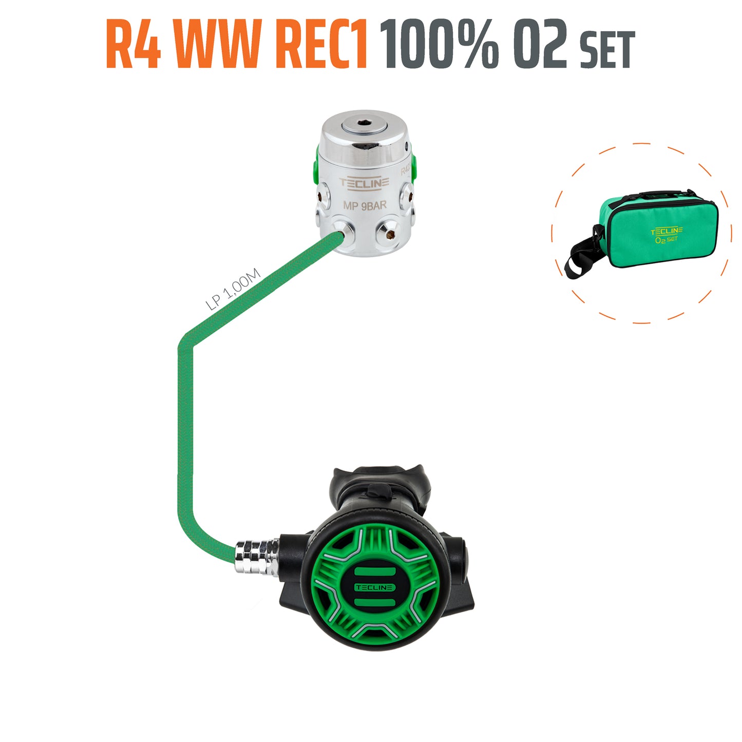 R4WW REC1 100% O2 Set - DIN 26x2 Oxygen clean