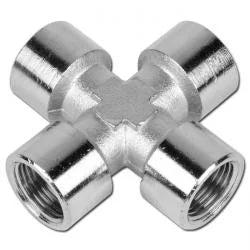 Cross Nickel Plated Brass-Swagelok-DIR STORE