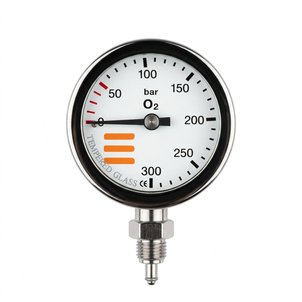 Manometro in metallo 52 mm OXYGEN-TECLINE-DIR STORE