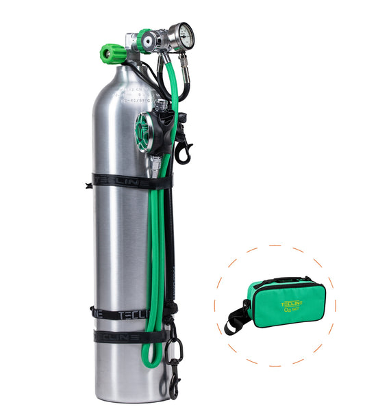 Bombola in alluminio completa di erogatore O2