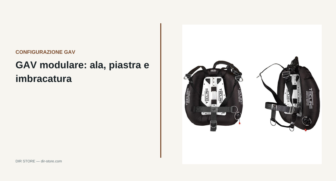 BCD SET BIBO COMPLETO DIR Tecline, sistema modulare ala piastra imbracatura per configurazione GAV tecnica