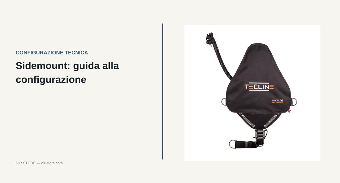 Jacket sidemount TECLINE con bombole ai fianchi: configurazione tecnica subacquea
