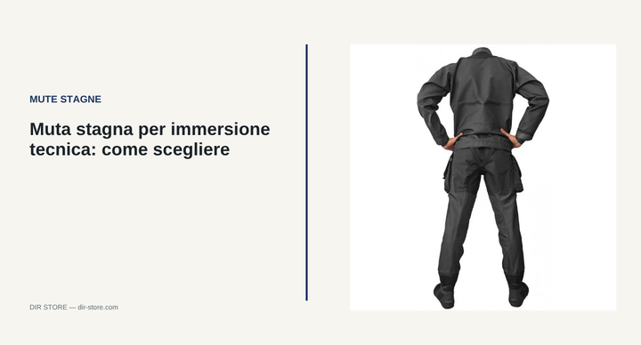 Muta stagna per immersione tecnica DIR Store - guida alla scelta
