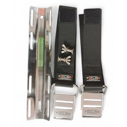 Set contropiastra in acciaio con fasce