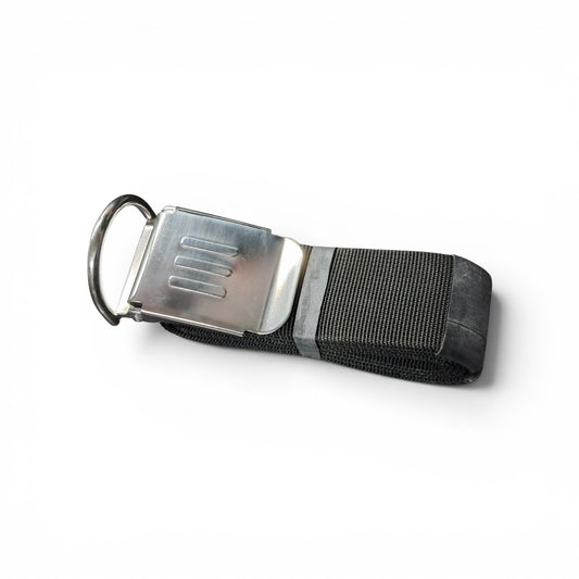 Cintura Pesi Tecline con Fibbia "E" Inox, D-Ring e Logo