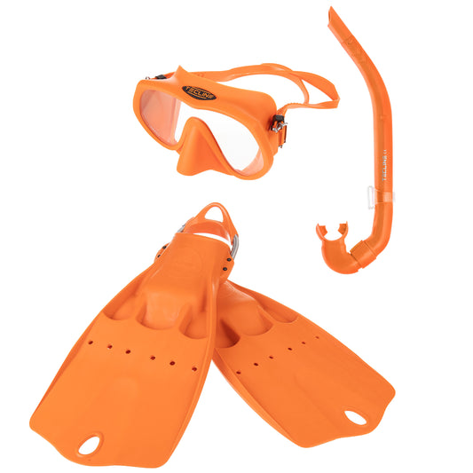 Set Maschera Frameless Super View + Snorkel + Pinne LightJet