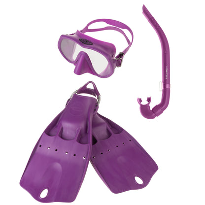Set Maschera Frameless Super View + Snorkel + Pinne LightJet