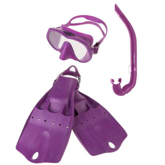 Set Maschera Frameless Super View + Snorkel + Pinne LightJet