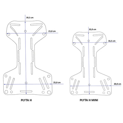 Schienalino ad H in alluminio-TECLINE-DIR STORE