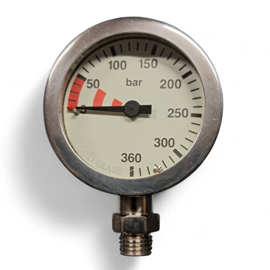 Manometro in metallo 52 mm DIR HTE